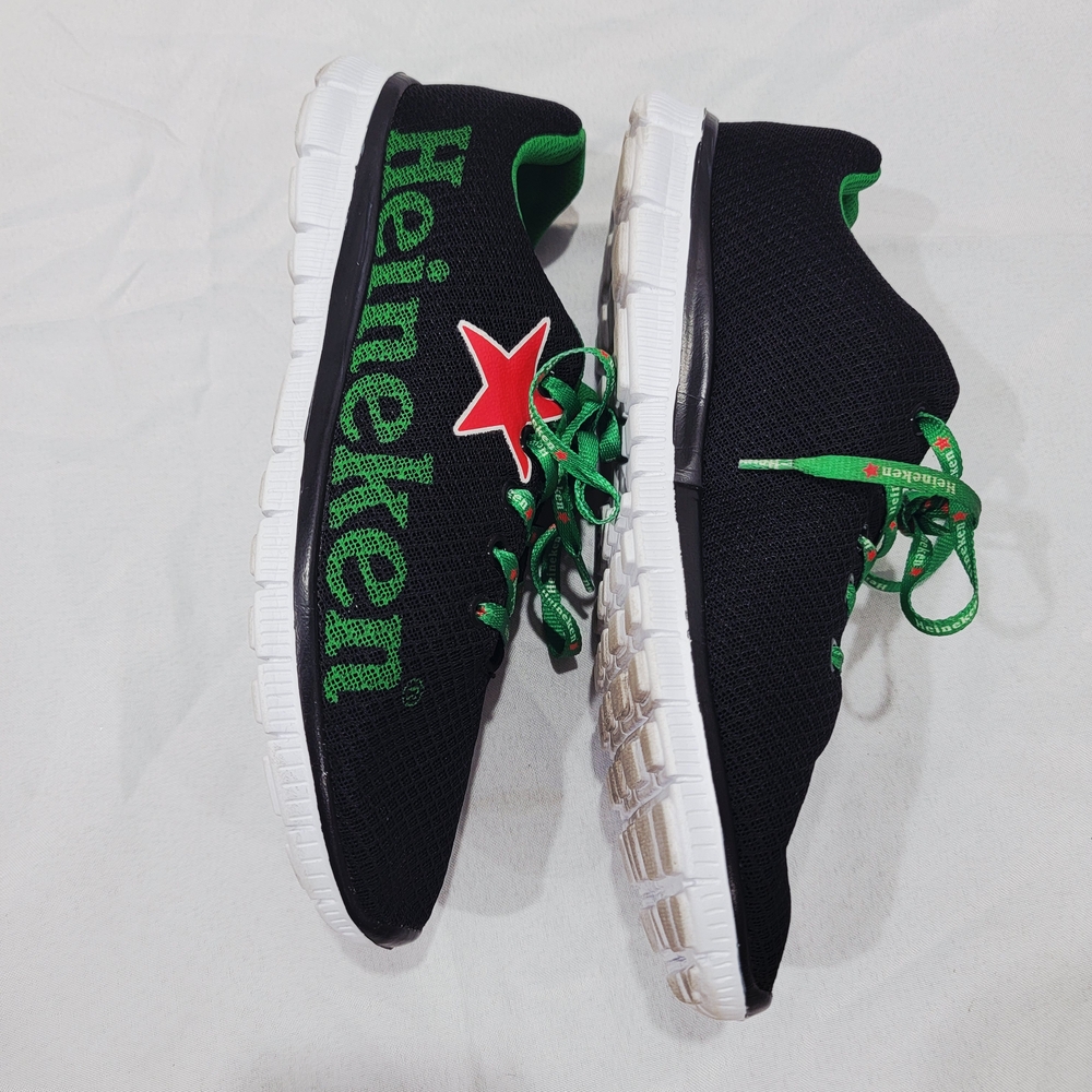 Official Heineken Promotional Mesh Sneakers Black Green Men’s US 9 EU 42 - Picture 9 of 10